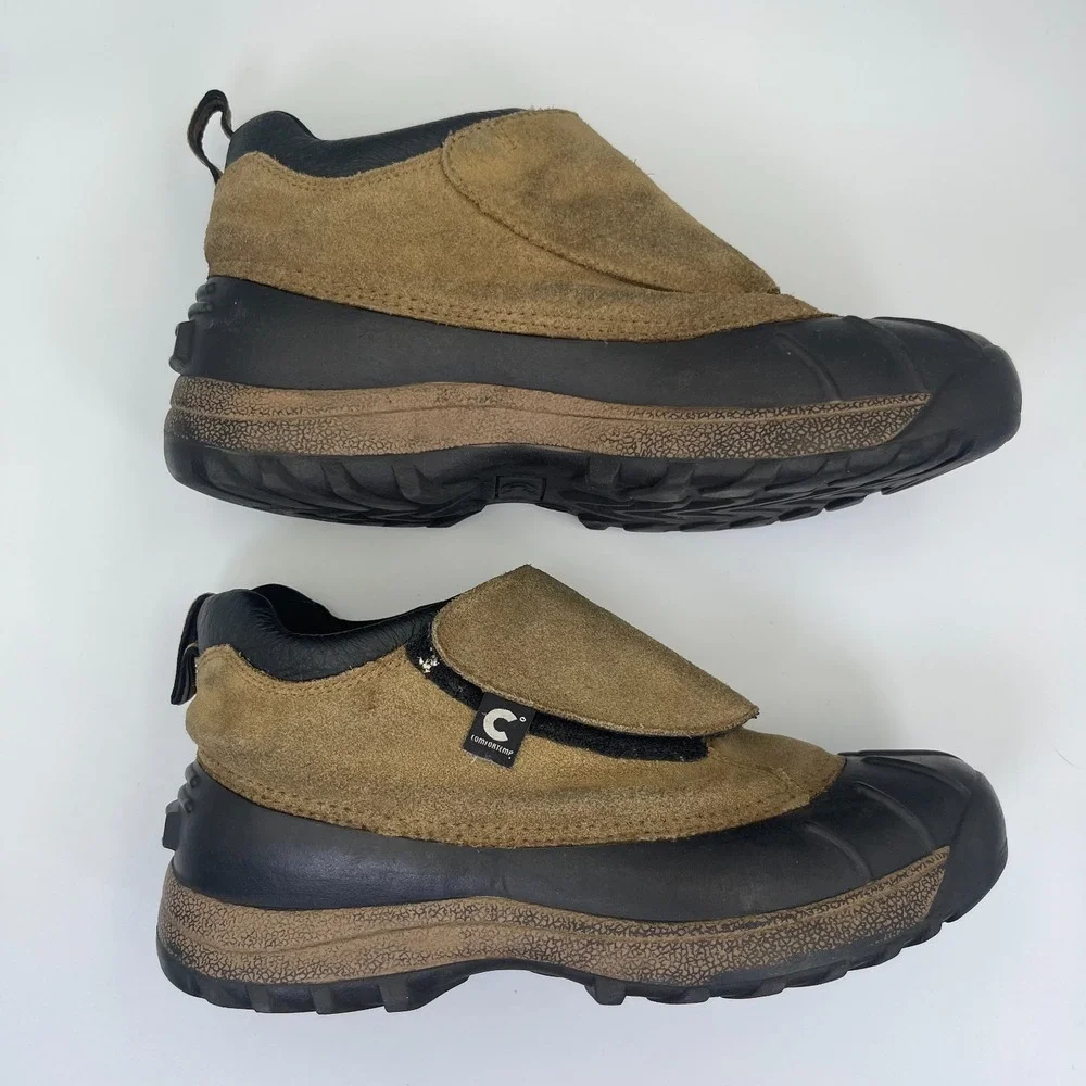 Comfortemp Waterproof Duck Winter Snow Boots Men's Size 9 Brown Suede Leather